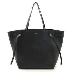 Celine Cabas Phantom Tote Bag Shoulder Hobo Leather Black